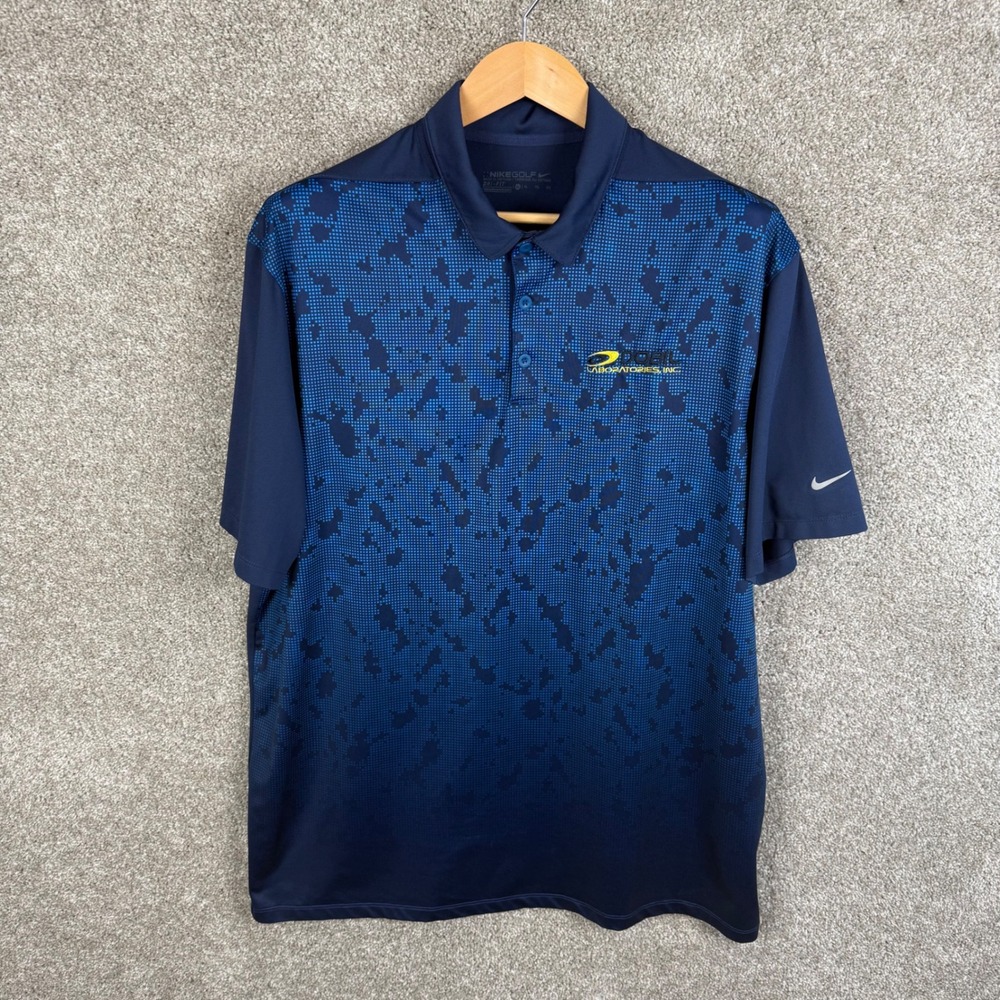 Nike Golf Dri Fit Lot of 3 Men's XL Blue Polo Shirt Performance Golf - Picture 9 of 10
